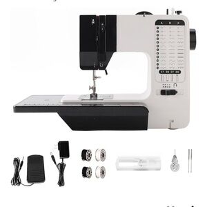 Multifunctional Black and White Sewing Machine